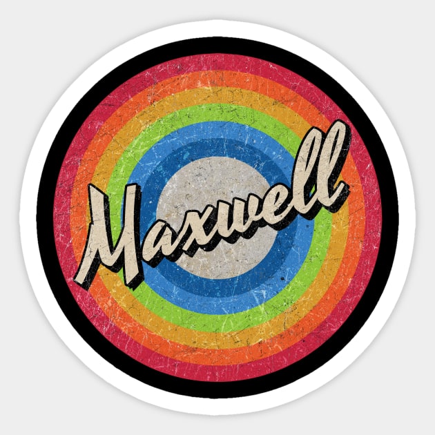 Vintage Style circle - Maxwell Sticker by henryshifter